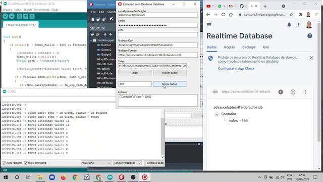 ESP32, Firebase e App Win10 conectados e sincronizados смотреть онлайн