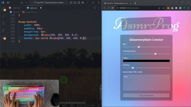 ASMR Programming - Glassmorph Generator App - No Talking смотреть онлайн