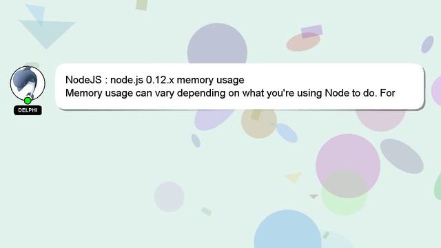 NodeJS : node.js 0.12.x memory usage смотреть онлайн