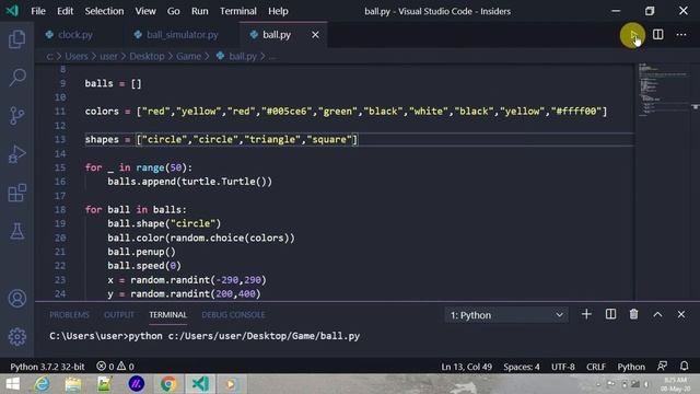 Bouncing Ball in Python Turtle in (Hindi) #2 by ikram смотреть онлайн
