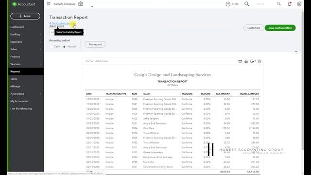 How to Create a Sales Tax Report in QuickBooks Online смотреть онлайн