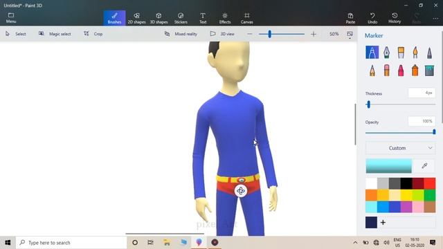 Windows 10 Paint 3d Tutorial : Creating an Superman and paint it ! Easy 3d modeling software ! Fre смотреть онлайн