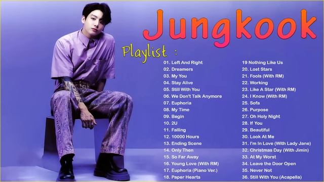 JUNGKOOK (BTS) ENGLISH SONGS, chill playlist (study, sleep, relax) смотреть онлайн