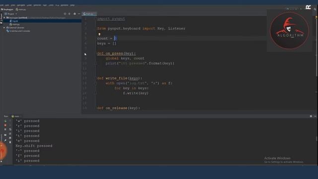 Create key logger in python using sublime text (learn ethical hacking By - Bhupendra) смотреть онлайн
