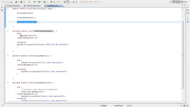 Explain java finally block смотреть онлайн