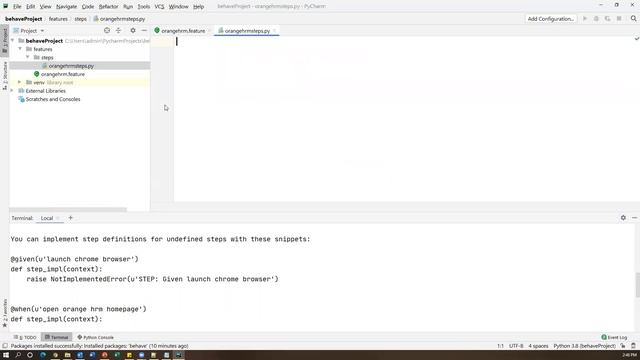Part 3: Selenium with Python Behave (BDD) | Project Creation | Feature File & Steps смотреть онлайн