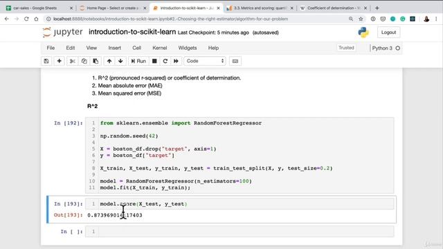 9.28 Evaluating A Regression Model 1 R2 Score смотреть онлайн