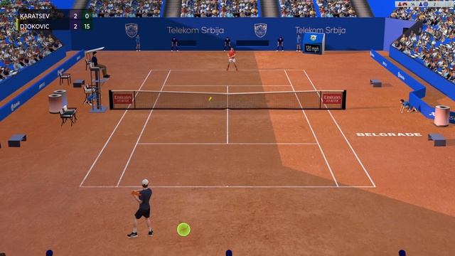 FULL ACE TENNIS SIMULATOR 2021 - Djokovic vs. Karatsev - Belgrade - The Most Realistic Tennis Game смотреть онлайн