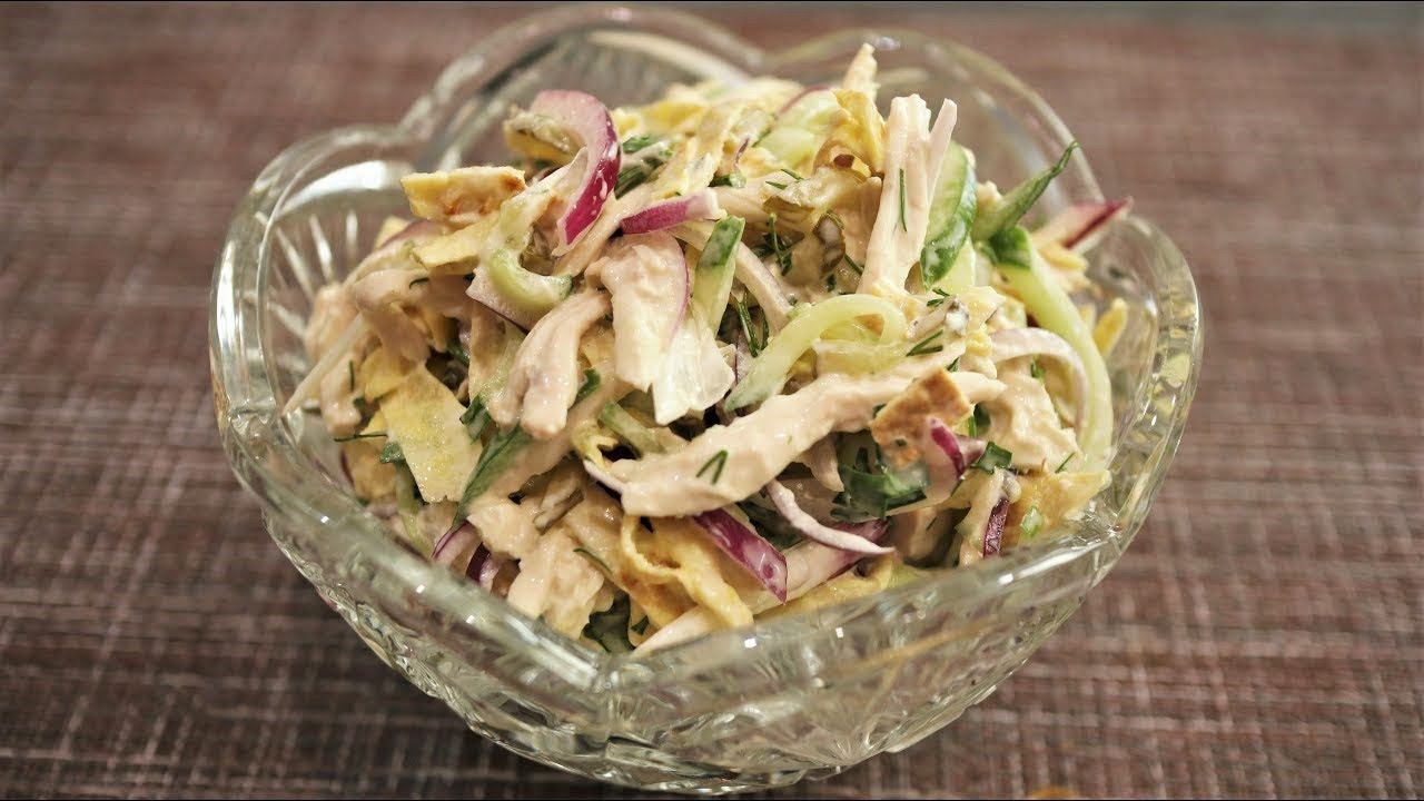 Салат Министерский с курицей. Легкий и Очень Вкусный салат из СССР смотреть онлайн