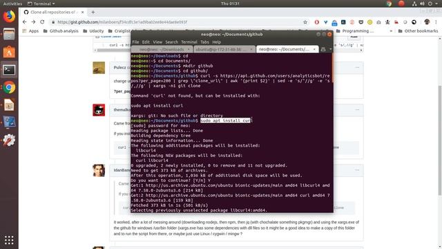 Clone multiple repositories from a User's Github profile смотреть онлайн