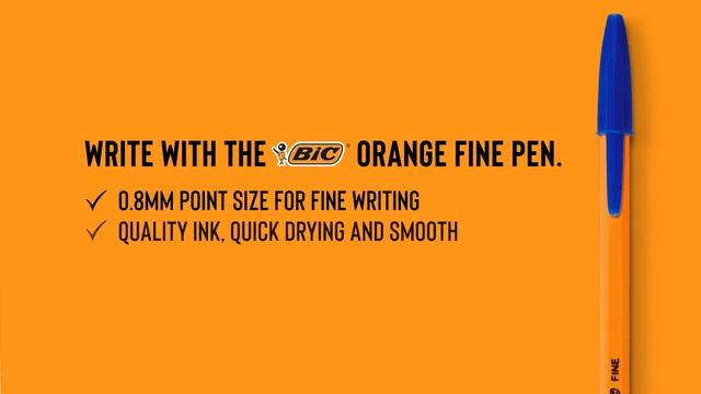 Write the finest lines with the BIC® Orange Fine Pen, in quality ink with a 0.8 mm point size. смотреть онлайн