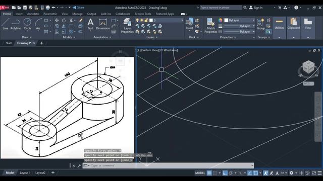 AutoCAD 2023 3D Tutorial for Beginners || AutoCAD 2D to 3D convert || AutoCAD 2023 Tutorial смотреть онлайн