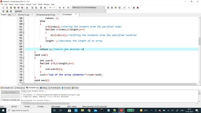 dynamic array using classes-cpp смотреть онлайн