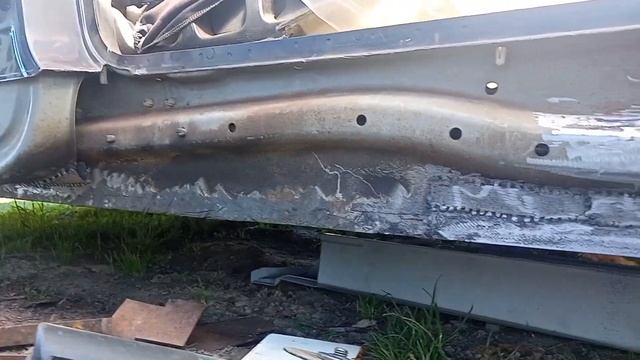 БМВ Е34, замена порогов, продолжение. смотреть онлайн