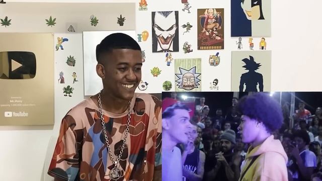 Jhony REACT - MAGRÃO X GABFLOW - Primeira Fase ( Batalhão ?) смотреть онлайн
