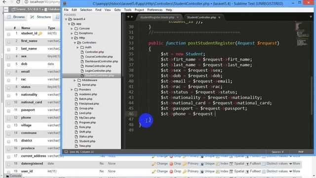Laravel 5.4 Student Management System - save student info part 18 - admin panel laravel part 18 смотреть онлайн