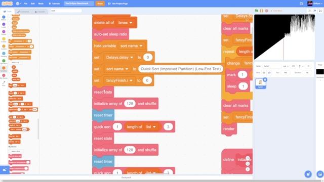 Quicksort Algorithm on Scratch 3.0 смотреть онлайн