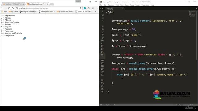 PHP mysqli tutorials 15 Pagination using PHP Part 1 – HOTLancer смотреть онлайн