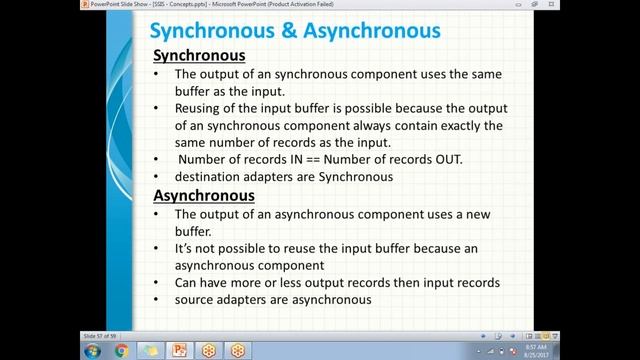 Synchronous Vs Asynchronous Transformations | Blocking VS Non Blocking Transformations in SSIS смотреть онлайн