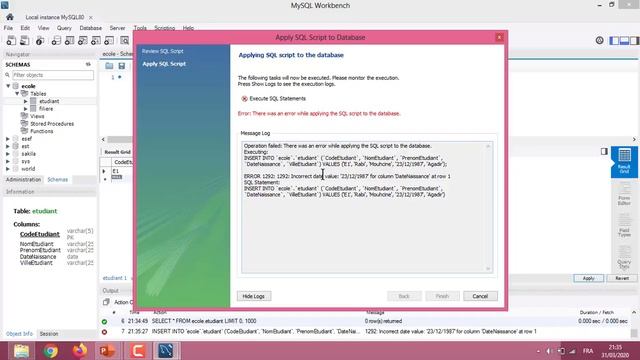 MySQL Workbench -Créer une base de données et ses tables- смотреть онлайн