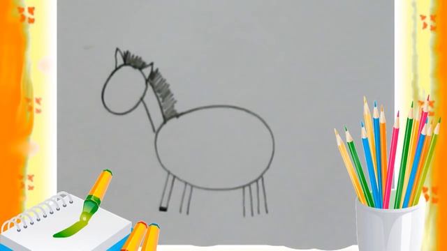 Рисовалки для детей 3-4 лет Давай нарисуем Лошадку смотреть онлайн