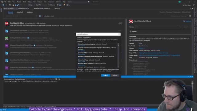 Live Coding with Matt Groves - Episode 69 - Writing Couchbase Quick Start Tutorial in ASP.NET Core смотреть онлайн
