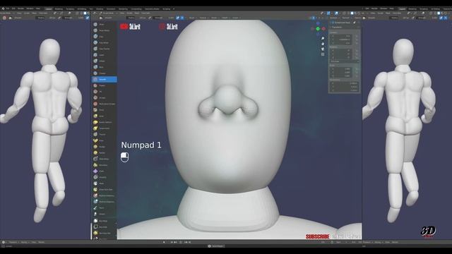 Easiest Nose Ever Made in Blender - 3d Sculpting Nose Blender Tutorial смотреть онлайн