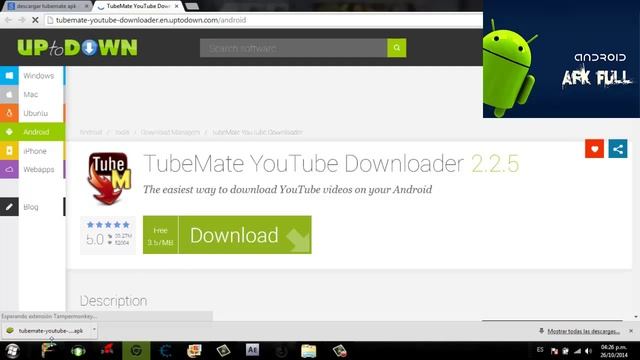 descargar tubemate apk(descargar videos y musica mp3) смотреть онлайн