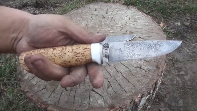 два ножа из 9хс, рукоять карельская берёза (кап) смотреть онлайн