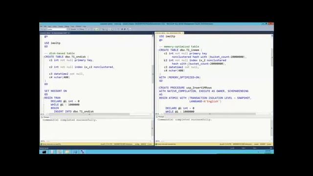 Microsoft SQL Server 2014 In Memory OLTP Overview 68 смотреть онлайн