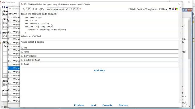 The difference between primitive float and double literals. (enthuware.ocpjp.v11.2.1319) смотреть онлайн