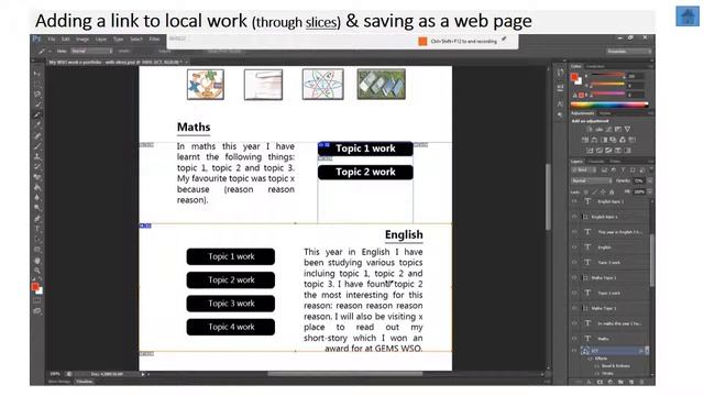 09 Starter portfolio in Adobe Photoshop Slices, local links and saving for web смотреть онлайн