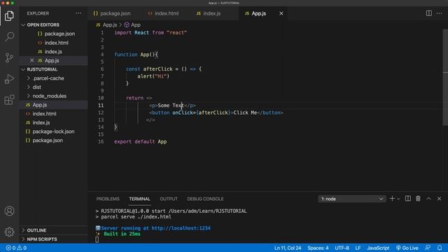 React JS Tutorial p.3 - Add Event Listeners (click, mouse over, key input & change events) смотреть онлайн