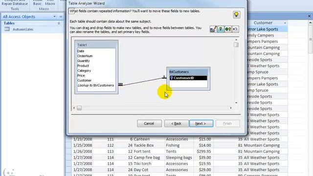 Microsoft Access 2010 Tables: Table Analyzer Wizard смотреть онлайн
