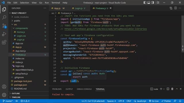 Authentication In ReactJS Using Firebase смотреть онлайн