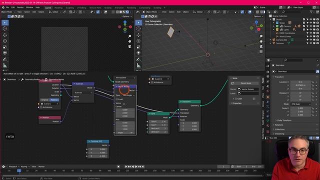 Blender Geometry Nodes Fields Frustum Culling Tutorial смотреть онлайн
