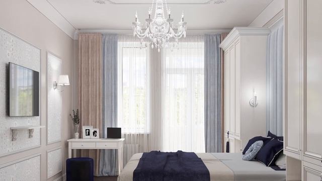 Дизайн-проект квартиры в стиле современная классика 72 м² смотреть онлайн