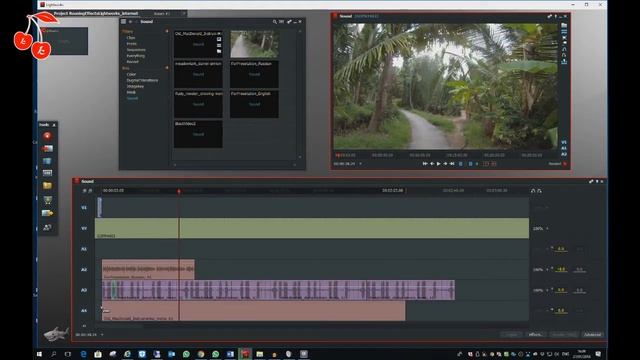 Работа со звуком. Урок по программе Lightworks для монтажа видео. смотреть онлайн