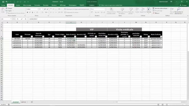 Gestion des visites médicales | Tutoriel Excel - DE RIEN смотреть онлайн