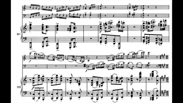 Brahms, Piano Trio in C Major, op.87 - Video Score - Suk, Starker, Katchen, смотреть онлайн