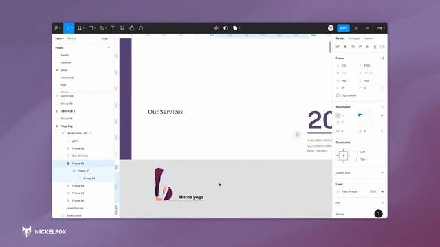 Nickelfox Speed Art | UI design using Figma | #yoga Day смотреть онлайн