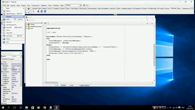 Delphi 7. Chromium. Cookies. Урок 1. Не выбивает из vk.com смотреть онлайн