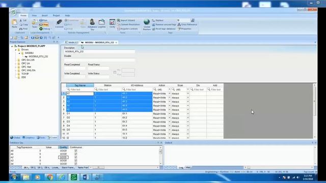 Schnieder Indusoft web studio 8.0 communication MODBUS RTU Configuration смотреть онлайн