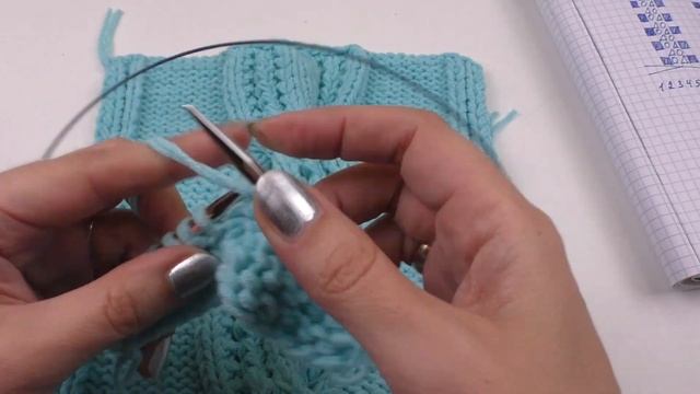 Красивая коса спицами с ажуром. Узор для вязания кардиганов, джемперов, кофт. Узоры спицами. смотреть онлайн