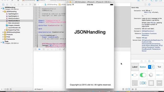 JSON tutorial in IOS 8 (Objective C) смотреть онлайн