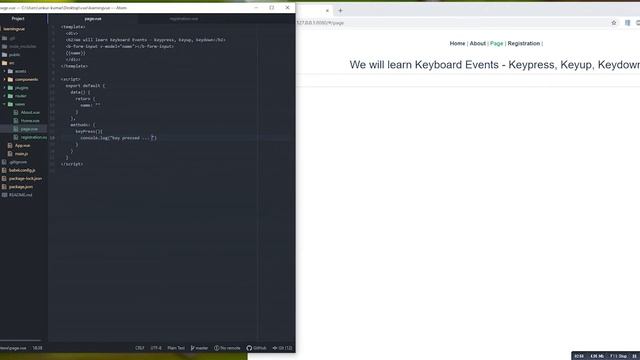 Vue js 2 Tutorials for Beginners in Hindi #8 Keyboard Events - Keypress смотреть онлайн
