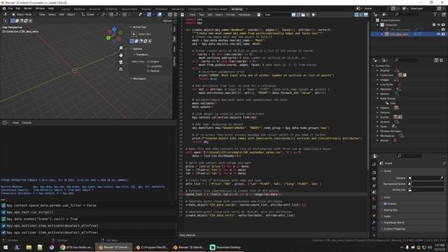 Blender Python CSV to Geo Nodes смотреть онлайн