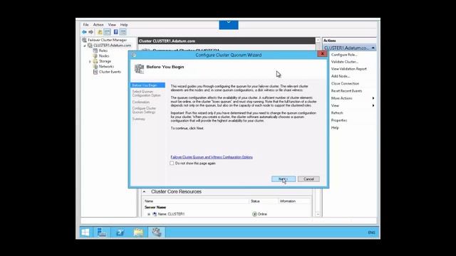 Failover Cluster Quorum configuration - Etechtraining.com смотреть онлайн