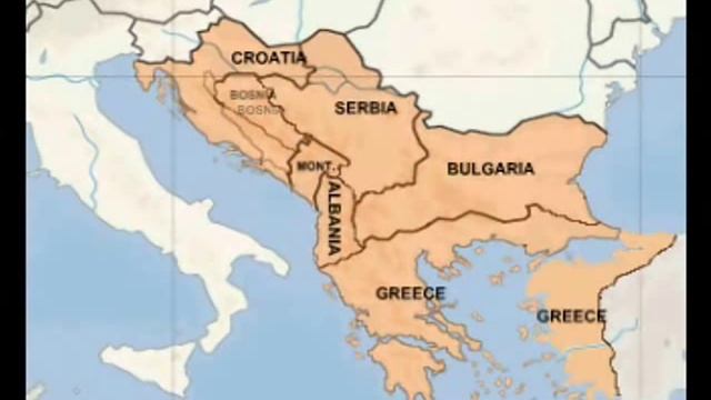 Balkan Map / Greater Greece, Bulgaria, Serbia And Croatia!