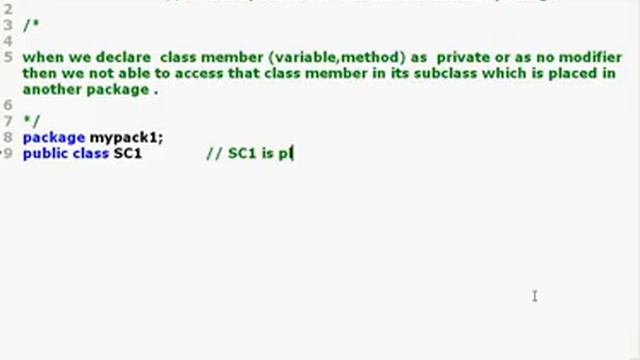 Java Programming Part 25 Access Specifier for Sub Class in Another Package avi смотреть онлайн